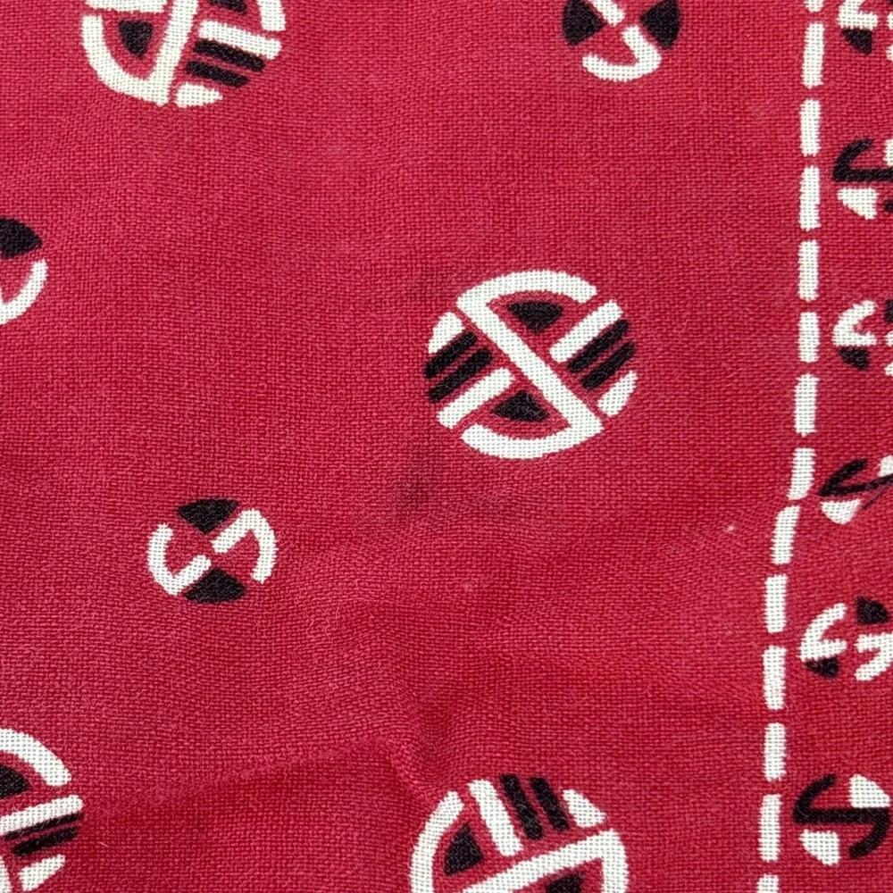 Vintage Red Bandana Guaranteed Fast Color‎ Geometric Pattern RN 14193